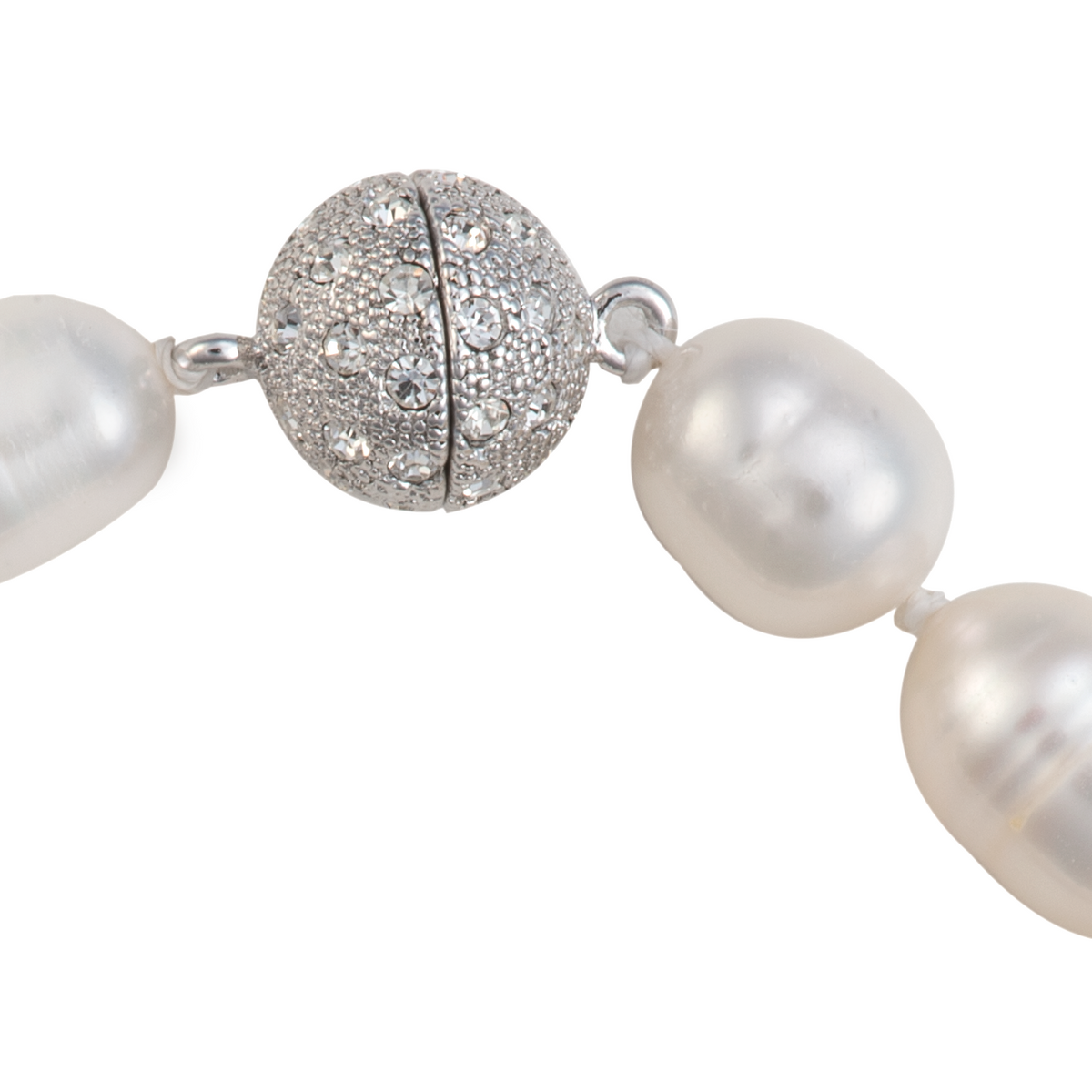 Baroque Freshwater Cultured Pearl Bracelet with Crystal Clasp